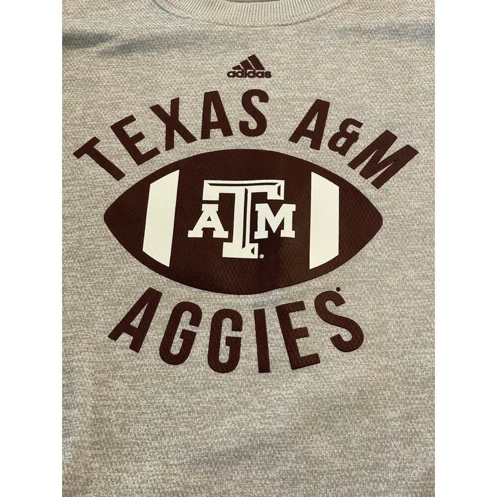 Adidas Texas A&M Univ  Aggies men's sweatshirt XL Grey and Maroon
